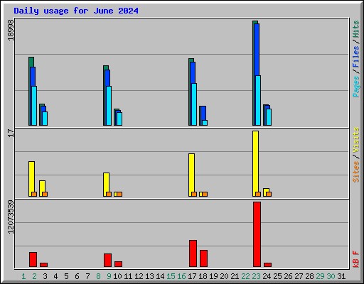 Daily usage for June 2024