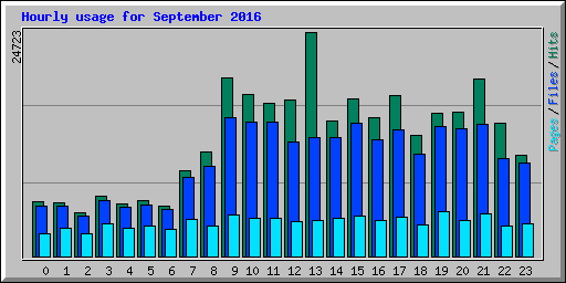 Hourly usage for September 2016