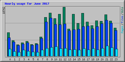 Hourly usage for June 2017