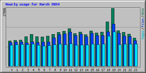 Hourly usage for March 2024