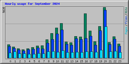 Hourly usage for September 2024