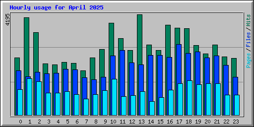 Hourly usage for April 2025