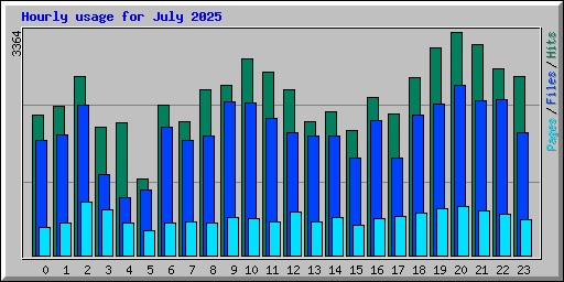 Hourly usage for July 2025